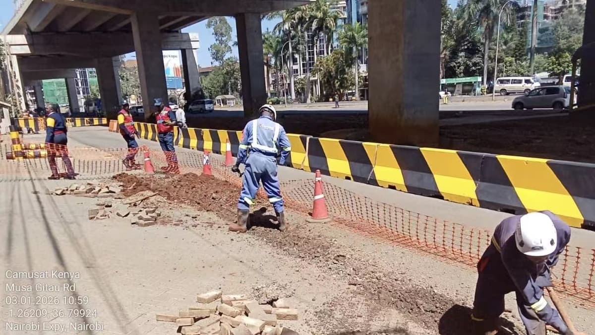 Fiber cable project materials at site