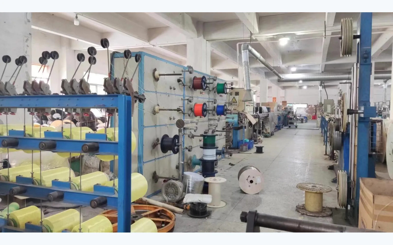 Jiaxin cable manufacturing workshop from the factory photo library, illustrating production planning rather than a particular ribbon cable construction