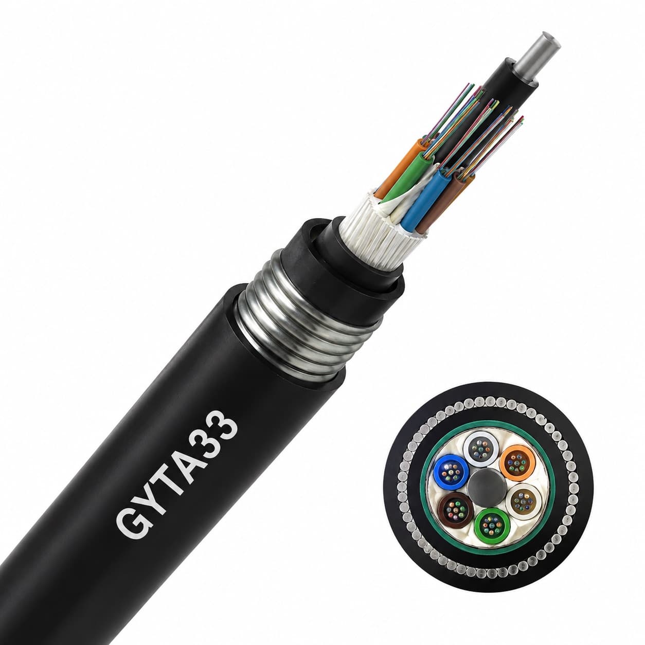 GYTA33 Steel Wire Armored Fiber Optic Cable