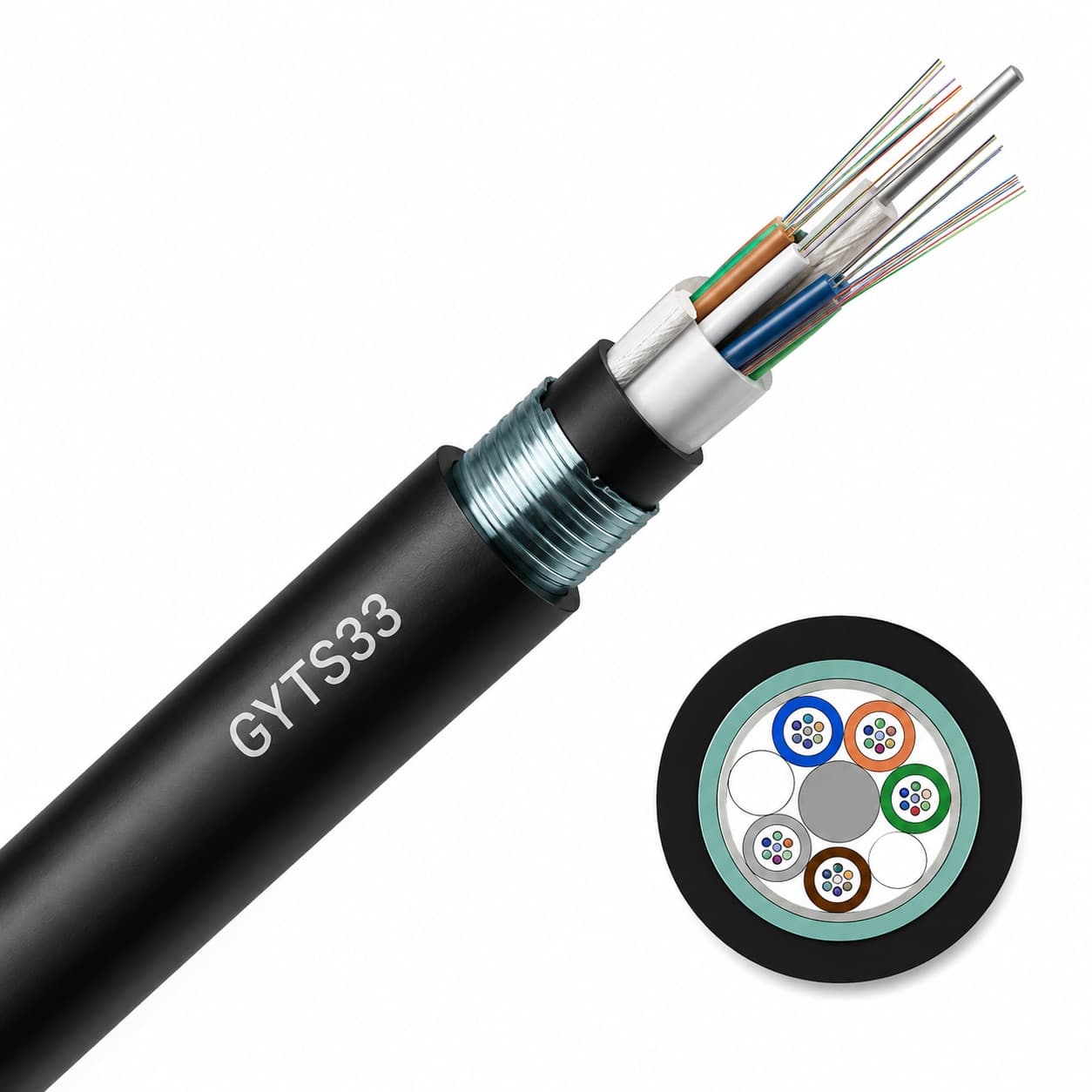 GYTS33 Steel Wire Armored Fiber Optic Cable